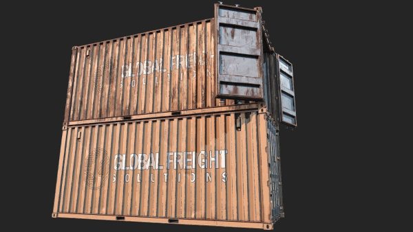 Low Poly PBR Shipping Container 20ft