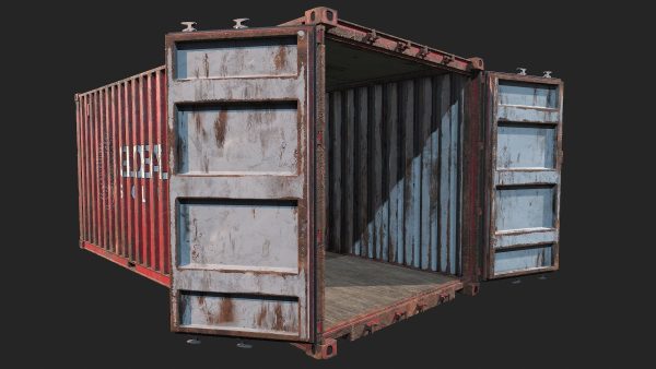 Low Poly PBR Shipping Container 20ft