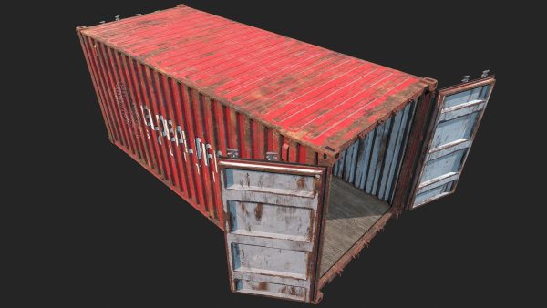 Low Poly PBR Shipping Container 20ft