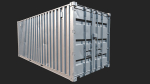 Low Poly PBR Shipping Container 20ft