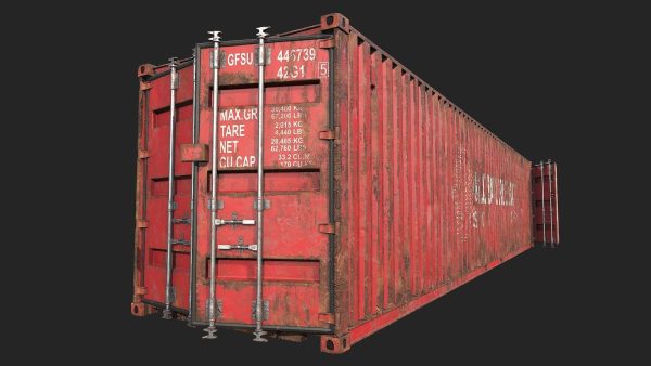 Low Poly PBR Shipping Container 40ft