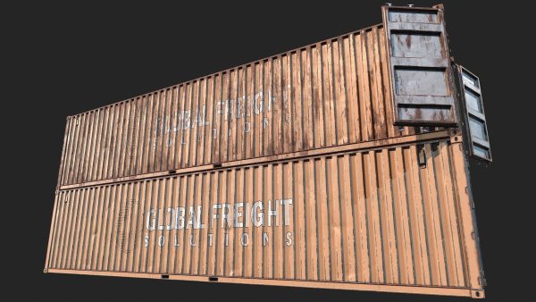 Low Poly PBR Shipping Container 40ft