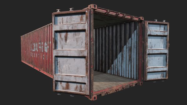 Low Poly PBR Shipping Container 40ft