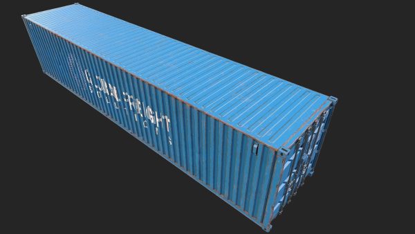 Low Poly PBR Shipping Container 40ft