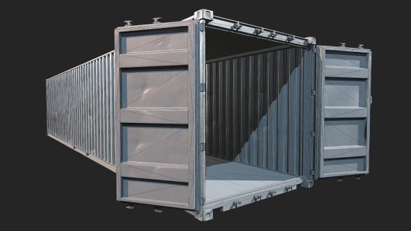 Low Poly PBR Shipping Container 40ft