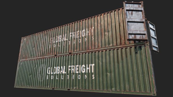 Low Poly PBR Shipping Container 40ft