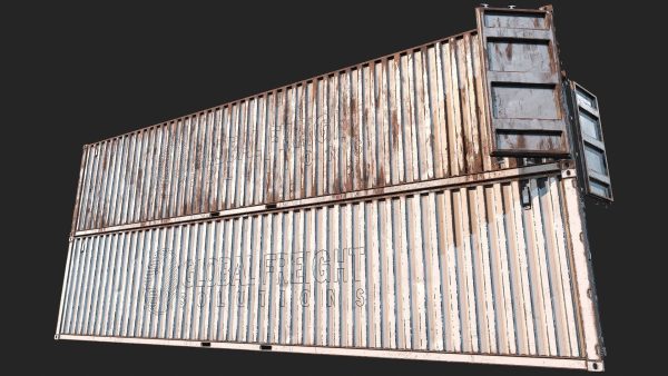 Low Poly PBR Shipping Container 40ft