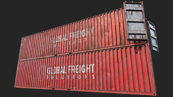 Low Poly PBR Shipping Container 40ft