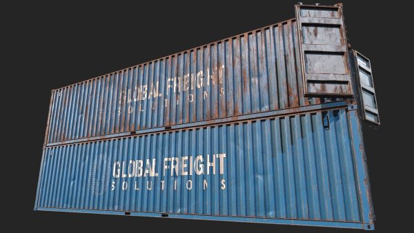 Low Poly PBR Shipping Container 40ft