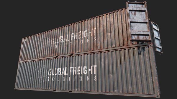 Low Poly PBR Shipping Container 40ft