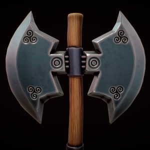 low-poly-stylized-axe-3d-model-low-poly-obj-fbx