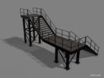 Lowpoly Modular Industrial Stairs
