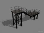 Lowpoly Modular Industrial Stairs
