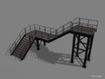 Lowpoly Modular Industrial Stairs