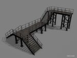 Lowpoly Modular Industrial Stairs