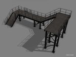 Lowpoly Modular Industrial Stairs