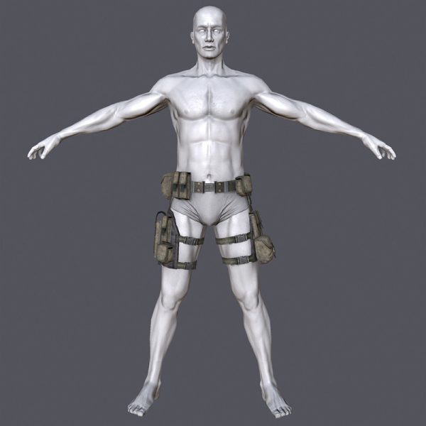 Lowpoly MOLLE Drop-Leg Platform