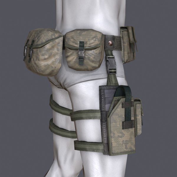 Lowpoly MOLLE Drop-Leg Platform