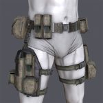Lowpoly MOLLE Drop-Leg Platform