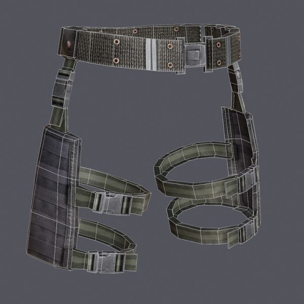 Lowpoly MOLLE Drop-Leg Platform