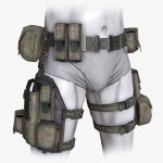Lowpoly MOLLE Drop-Leg Platform