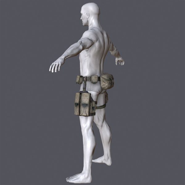 Lowpoly MOLLE Drop-Leg Platform