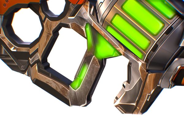 LowPoly Sci Fi Assault Heavy Machine Gun
