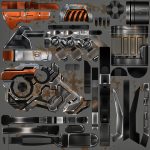LowPoly Sci Fi Assault Heavy Machine Gun