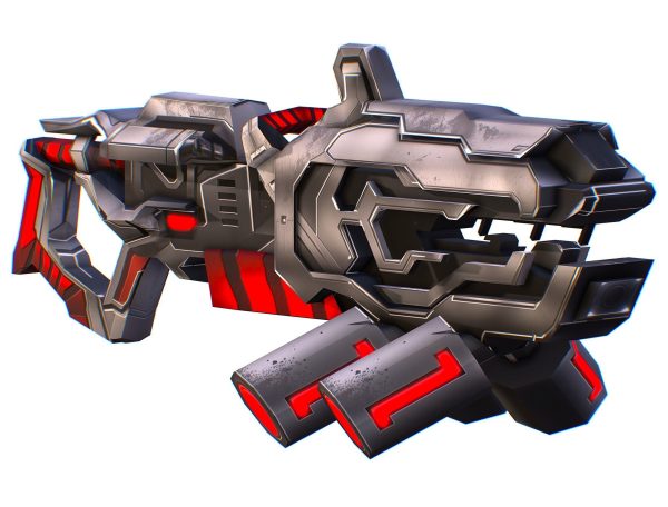 LowPoly Sci-Fi Assault Heavy Machine Gun