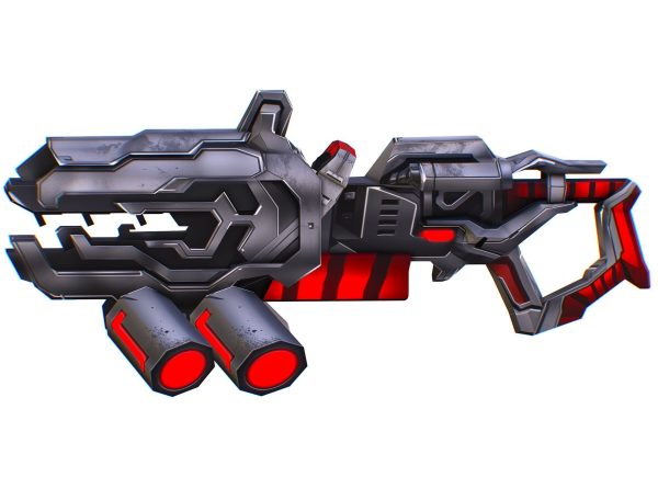 LowPoly Sci-Fi Assault Heavy Machine Gun