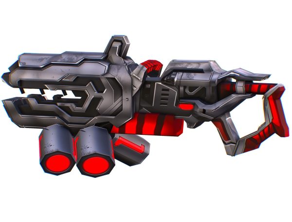 LowPoly Sci-Fi Assault Heavy Machine Gun