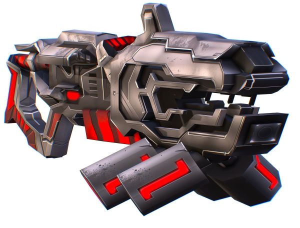 LowPoly Sci-Fi Assault Heavy Machine Gun