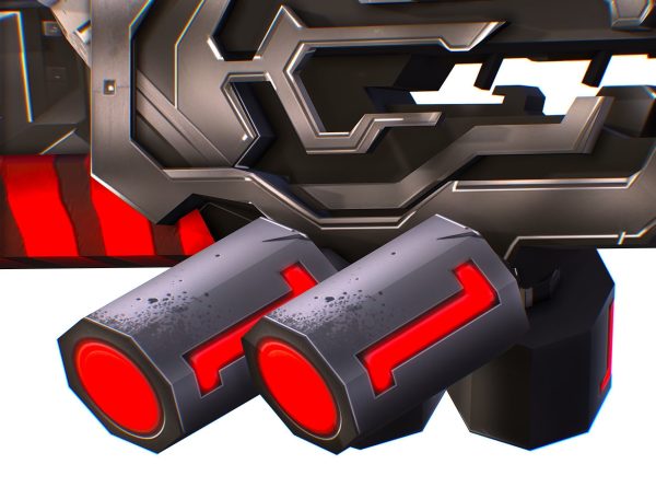 LowPoly Sci-Fi Assault Heavy Machine Gun