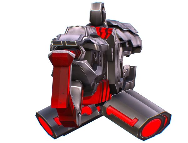 LowPoly Sci-Fi Assault Heavy Machine Gun