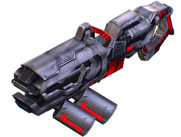 LowPoly Sci-Fi Assault Heavy Machine Gun