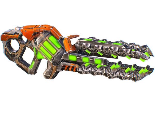 LowPoly Sci Fi Assault Heavy Machine Gun