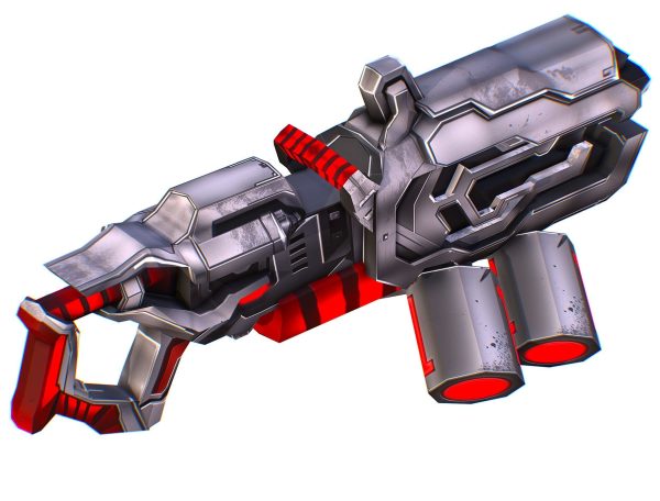LowPoly Sci-Fi Assault Heavy Machine Gun