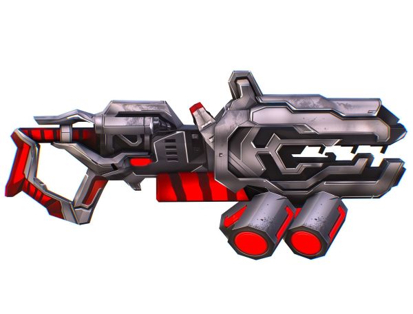 LowPoly Sci-Fi Assault Heavy Machine Gun