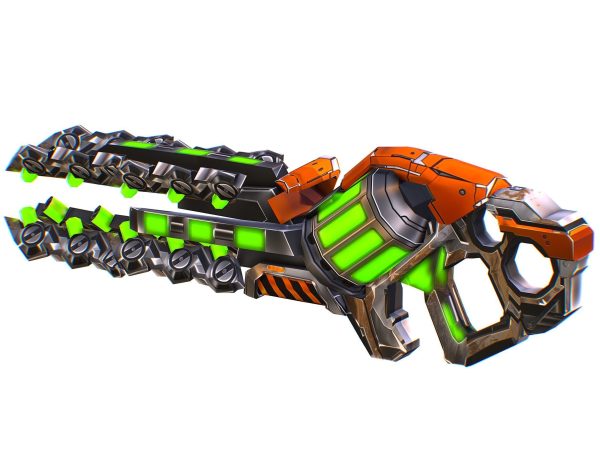 LowPoly Sci Fi Assault Heavy Machine Gun
