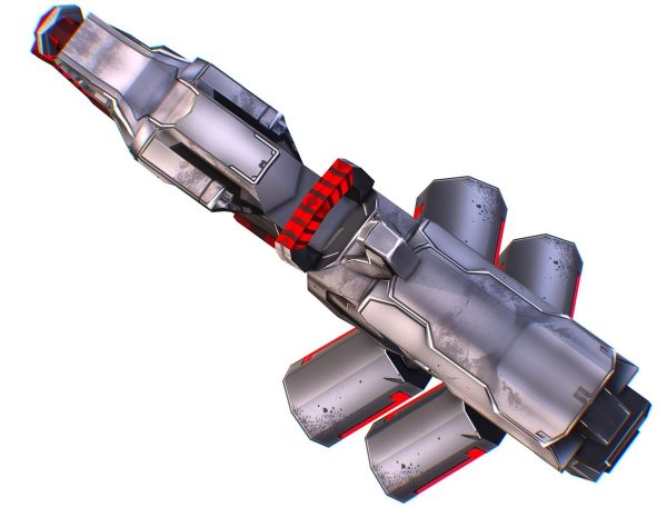 LowPoly Sci-Fi Assault Heavy Machine Gun