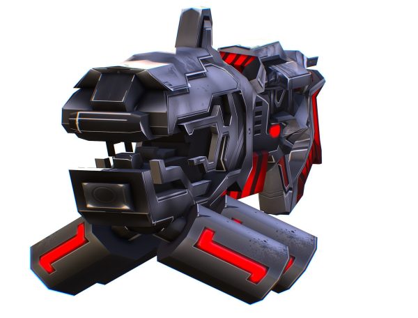 LowPoly Sci-Fi Assault Heavy Machine Gun