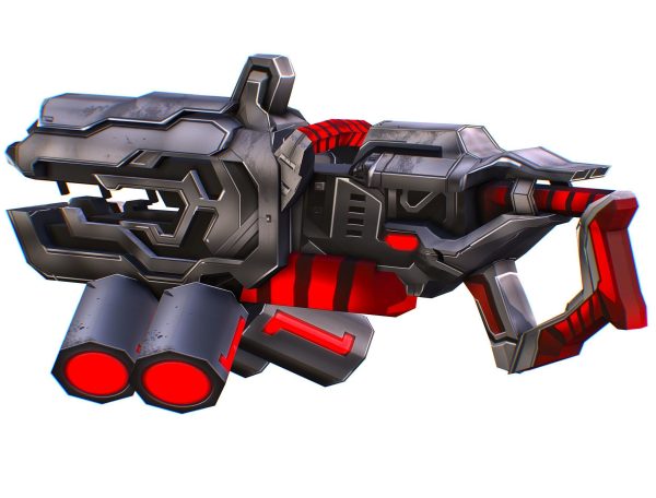 LowPoly Sci-Fi Assault Heavy Machine Gun