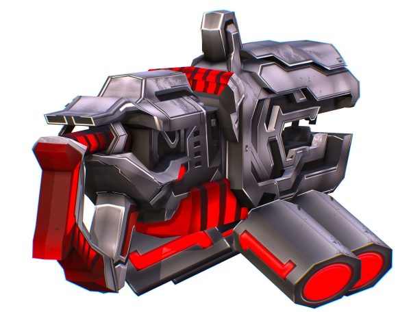 LowPoly Sci-Fi Assault Heavy Machine Gun