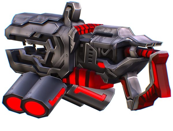 LowPoly Sci-Fi Assault Heavy Machine Gun