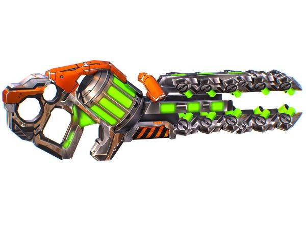 LowPoly Sci Fi Assault Heavy Machine Gun