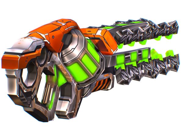 LowPoly Sci Fi Assault Heavy Machine Gun