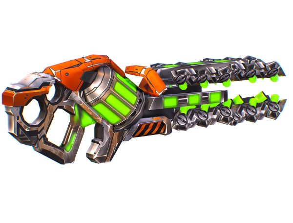 LowPoly Sci Fi Assault Heavy Machine Gun