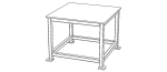 Machine Table with 1200 X 1200 Top