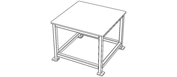 Machine Table with 1200 X 1200 Top