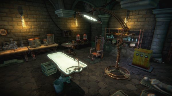 Mad scientist lab scene
